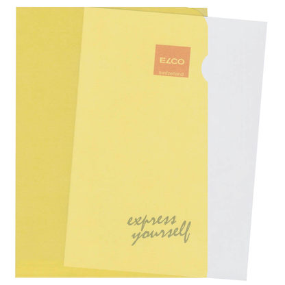 Artikelbild 2 für 10 ELCO Sichthüllen Ordo transparent DIN A4 gelb glatt 80 g/qm, Artikelnummer 116277