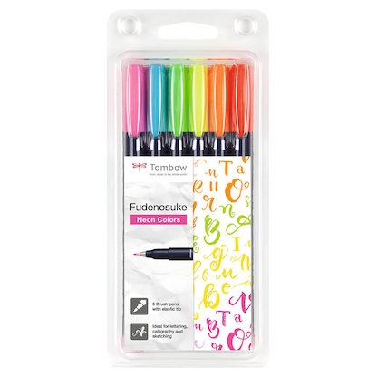 Artikelbild 23 für Tombow Fudenosuke Neon Brush-Pens farbsortiert, 1 Set, Artikelnummer 301172