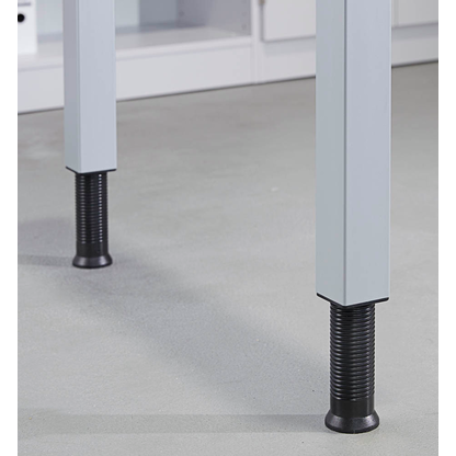 Artikelbild 8 für HAMMERBACHER JS16 höhenverstellbarer Schreibtisch nussbaum rechteckig, 4-Fuß-Gestell silber 160,0 x 80,0 cm, Artikelnummer 864191