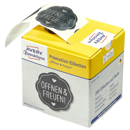 Artikelbild 6 für AVERY Zweckform Aufkleber 3845 Öffnen&Freuen, 200 Etiketten, Artikelnummer 102382