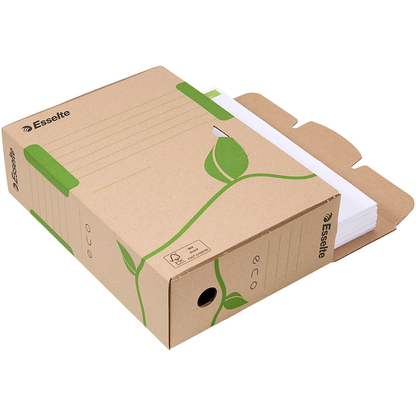 Artikelbild 6 für 25 Esselte Archivboxen ECO braun 10,0 x 23,3 x 32,7 cm, Artikelnummer 515087