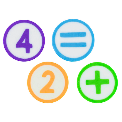 Artikelbild 2 für JOLLY Radiergummi MiniMath farbsortiert, 24 St., Artikelnummer 609648