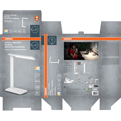 Artikelbild 5 für OSRAM Office Line Desk Banker Inductive Charging Schreibtischlampe weiß 17 W, Artikelnummer 710016