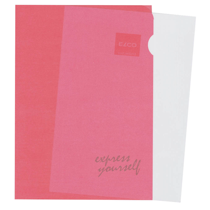 Artikelbild 2 für 10 ELCO Sichthüllen Ordo transparent DIN A4 rot glatt 80 g/qm, Artikelnummer 116285