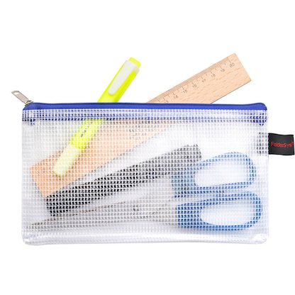 Artikelbild für FolderSys Reißverschlussbeutel transparent/blau 0,15 mm, 1 St., Artikelnummer 102002