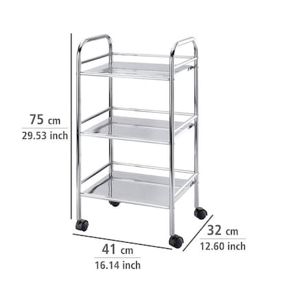 Artikelbild 2 für WENKO Etagenwagen Exclusiv silber 41,0 x 32,0 x 75,0 cm, Artikelnummer 808471