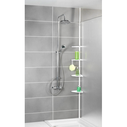 Artikelbild 3 für WENKO Teleskop-Duschregal Compact weiß 26,0 x 19,5 x 78,0-275,0 cm, Artikelnummer 804643