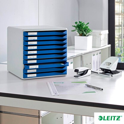 Artikelbild 4 für AKTION: LEITZ Schubladenbox Formular-Set blau 52810035, DIN A4 mit 10 Schubladen mit Prämie nach Registrierung, Artikelnummer 331975