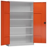 Artikelbild 1 für ClassiX Metallschrank X-530374 feuerrot, lichtgrau 120,0 x 42,0 x 194,5 cm, aufgebaut, Artikelnummer 184006
