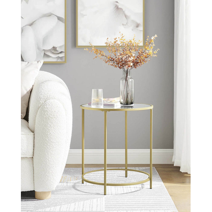 Artikelbild 9 für VASAGLE Beistelltisch Glas gold 50,0 x 50,0 x 55,0 cm, Artikelnummer 262719