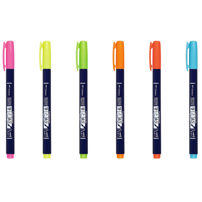 Artikelbild 3 für Tombow Fudenosuke Neon Brush-Pens farbsortiert, 1 Set, Artikelnummer 301172