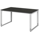 Artikelbild 1 für röhr Imperia höhenverstellbarer Schreibtisch quarzit rechteckig, Kufen-Gestell weiß 120,0 x 80,0 cm, Artikelnummer 682033