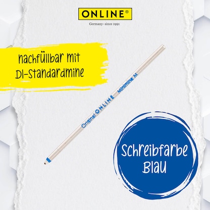 Artikelbild 6 für ONLINE® Kugelschreiber Hexagon Stylus schwarz, Schreibfarbe: blau, 1 St., Artikelnummer 616989