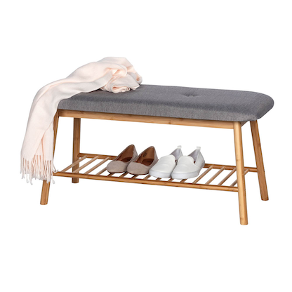 Artikelbild 7 für WENKO Schuhbank Bahari 62217100 braun, grau Holz 90,0 cm, Artikelnummer 530877