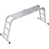 Artikelbild 1 für KRAUSE Gelenkleiter CORDA silber 4x 3 Sprossen, H: 100,0 cm, Artikelnummer 665339