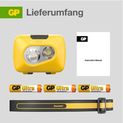 Artikelbild 10 für GP Discovery CH42 LED Stirnlampe gelb 5,9 cm, Artikelnummer 760064