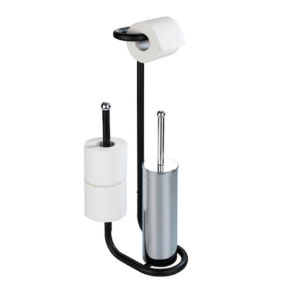 Artikelbild für WENKO WC-Garnitur Universalo schwarz Metall, Artikelnummer 814461