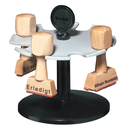 Artikelbild für trodat Stempelträger 3008 schwarz für 8 Stempel, Artikelnummer 499400