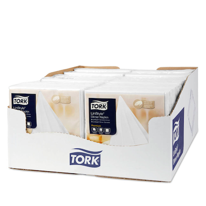 Artikelbild 4 für TORK Servietten LinStyle® Premium weiß 1-lagig 39,0 x 39,0 cm, 50 St., Artikelnummer 452476