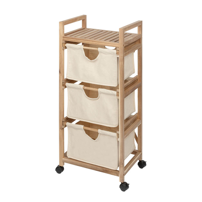 Artikelbild 3 für WENKO Etagenwagen Acina braun 43,5 x 33,5 x 96,0 cm, Artikelnummer 811131