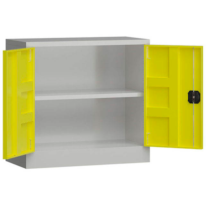 Artikelbild für ClassiX Metallschrank X-530306 zinkgelb, lichtgrau 80,0 x 38,0 x 75,0 cm, aufgebaut, Artikelnummer 184057