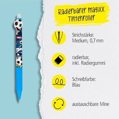 Artikelbild 3 für ONLINE® magiXX Fun Sports Gelschreiber Football 0,7 mm, Schreibfarbe: blau, 1 St., Artikelnummer 237978
