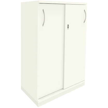 Artikelbild für fm Schiebetürenschrank Sidney, 4260672330751 weiß 2 Fachböden 80,0 x 44,2 x 113,3 cm, Artikelnummer 352654