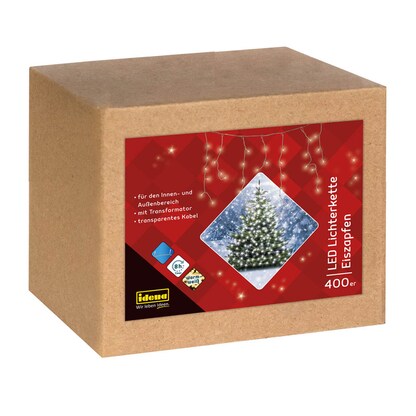 Artikelbild 5 für Idena 400er Eiszapfen LED Lichterkette transparent 10,3 m, Artikelnummer 761803