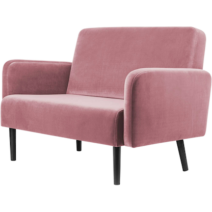 Artikelbild 2 für meet powered by PAPERFLOW 2-Sitzer Sofa LISBOA rosa schwarz Stoff, 1 St., Artikelnummer 851202