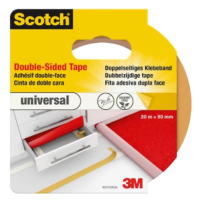 Artikelbild für Scotch universal doppelseitiges Klebeband 50,0 mm x 20,0 m, 1 Rolle, Artikelnummer 570723