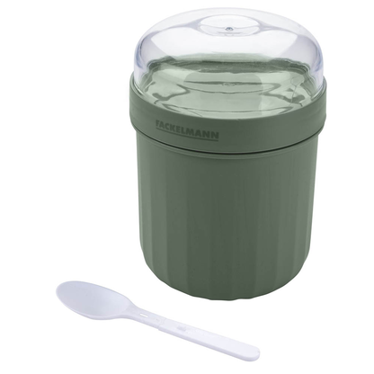 Artikelbild für FACKELMANN Speisebehälter Müsli To Go grün/weiß 0,5 l, Artikelnummer 584207