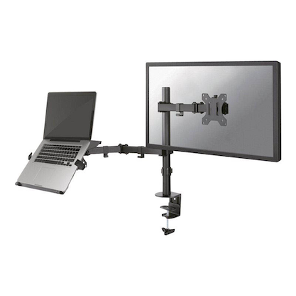 Artikelbild 2 für Neomounts Laptop-Monitor-Halterung FPMA-D550NOTEBOOK schwarz für 1 Monitor und 1 Notebook, Tischklemme, Tischbohrung, Artikelnummer 153827