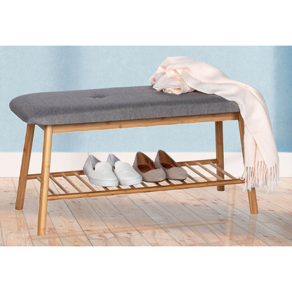 Artikelbild 11 für WENKO Schuhbank Bahari 62217100 braun, grau Holz 90,0 cm, Artikelnummer 530877