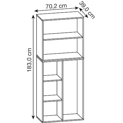 Artikelbild 2 für VCM my home Putzmittelschrank Lona, 913850 buche 4 Fachböden 70,2 x 39,0 x 183,0 cm, Artikelnummer 622617