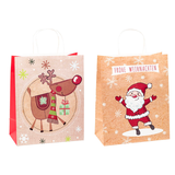 Artikelbild 1 für 6 TSI Geschenktüten Weihnachten Kraftpapier Serie 1 Motiv sortiert 26,0 x 32,0 cm, Artikelnummer 277364