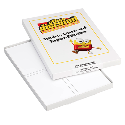 Artikelbild für 400 office discount Etiketten weiß 105,0 x 148,0 mm, Artikelnummer 711622