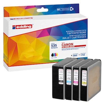 Artikelbild 13 für edding EDD-535 schwarz, cyan, magenta, gelb Druckerpatronen kompatibel zu Canon PGI-2500 XL BK/C/M/Y, 4er-Set, Artikelnummer 346137