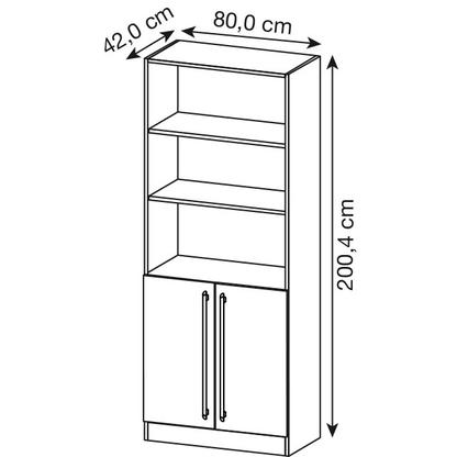 Artikelbild 2 für HAMMERBACHER Regalschrank 7700 RE, V7700/3/3/RE ahorn 80,0 x 42,0 x 200,4 cm, Artikelnummer 859429