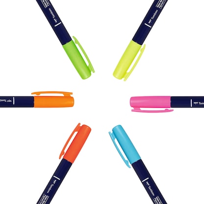 Artikelbild 6 für Tombow Fudenosuke Neon Brush-Pens farbsortiert, 1 Set, Artikelnummer 301172