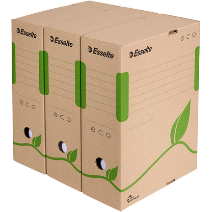 Artikelbild 4 für 25 Esselte Archivboxen ECO braun 10,0 x 23,3 x 32,7 cm, Artikelnummer 515087