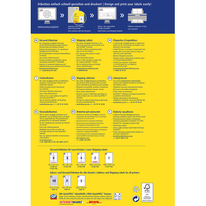 Artikelbild 3 für 20 AVERY Zweckform Versandetiketten 7168-10 weiß 199,6 x 143,5 mm, Artikelnummer 296812