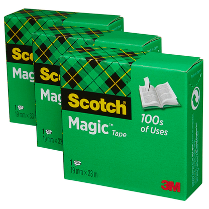 Artikelbild 3 für AKTION: Scotch Magic™ Tape Klebefilm matt 19,0 mm x 33,0 m 3 Rollen + GRATIS 1 Scotch Tischabroller, Artikelnummer 248443