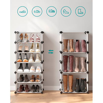 Artikelbild 6 für SONGMICS Schuhschrank, LPC10W weiß 43,0 x 31,0 x 173,0 cm, Artikelnummer 439598