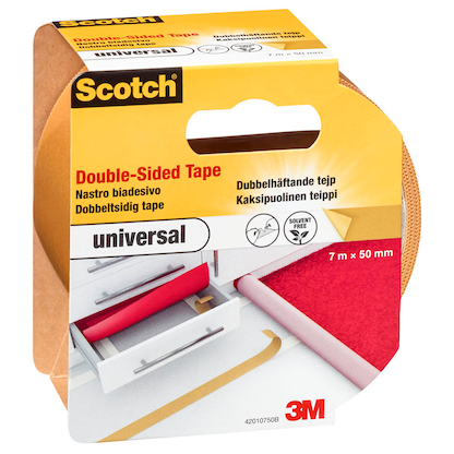 Artikelbild 5 für Scotch universal doppelseitiges Klebeband 50,0 mm x 7,0 m, 1 Rolle, Artikelnummer 570737