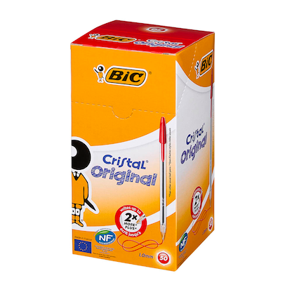 Artikelbild 5 für BIC Kugelschreiber Cristal transparent, Schreibfarbe: rot, 50 St., Artikelnummer 831503