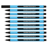 Artikelbild 1 für Schneider Kugelschreiber Slider Edge hellblau/schwarz, Schreibfarbe: schwarz, 10 St., Artikelnummer 567925
