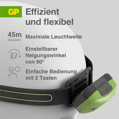 Artikelbild 8 für GP Discovery CH43 LED Stirnlampe grün 6,1 cm, Artikelnummer 760084