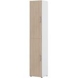 Artikelbild 1 für röhr Aktenschrank direct.office, 859S631000 weiß, eiche 5 Fachböden 40,0 x 33,5 x 212,5 cm, Artikelnummer 461083