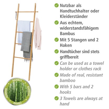 Artikelbild 2 für WENKO Handtuchhalter Bahari braun, Artikelnummer 530333