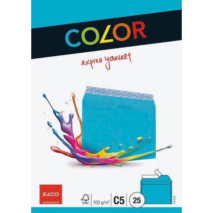 Artikelbild 4 für ELCO Briefumschläge Color DIN C5 ohne Fenster intensivblau haftklebend 25 St., Artikelnummer 288379